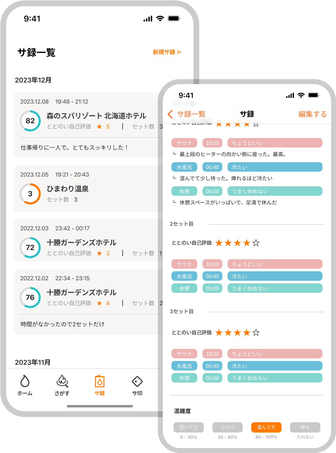サ活を記録する